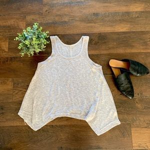No Brand • Heathered Gray A-symmetrical Drap Tank